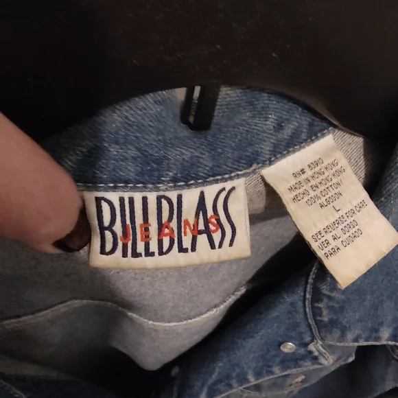 Vintage Bill Blass Jeans (L) Denim Jacket Medium Wash Button Front 1900s 🤭 - Picture 2 of 5